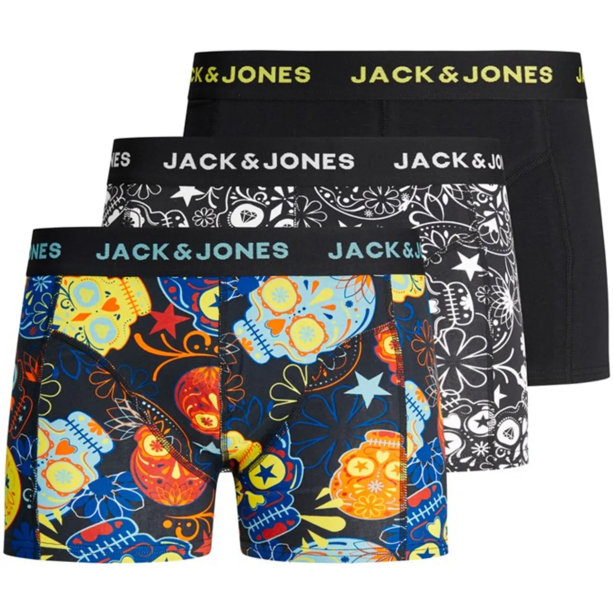 12189220 JACSUGAR SKULL TRUNKS 3 JNR BLACK
