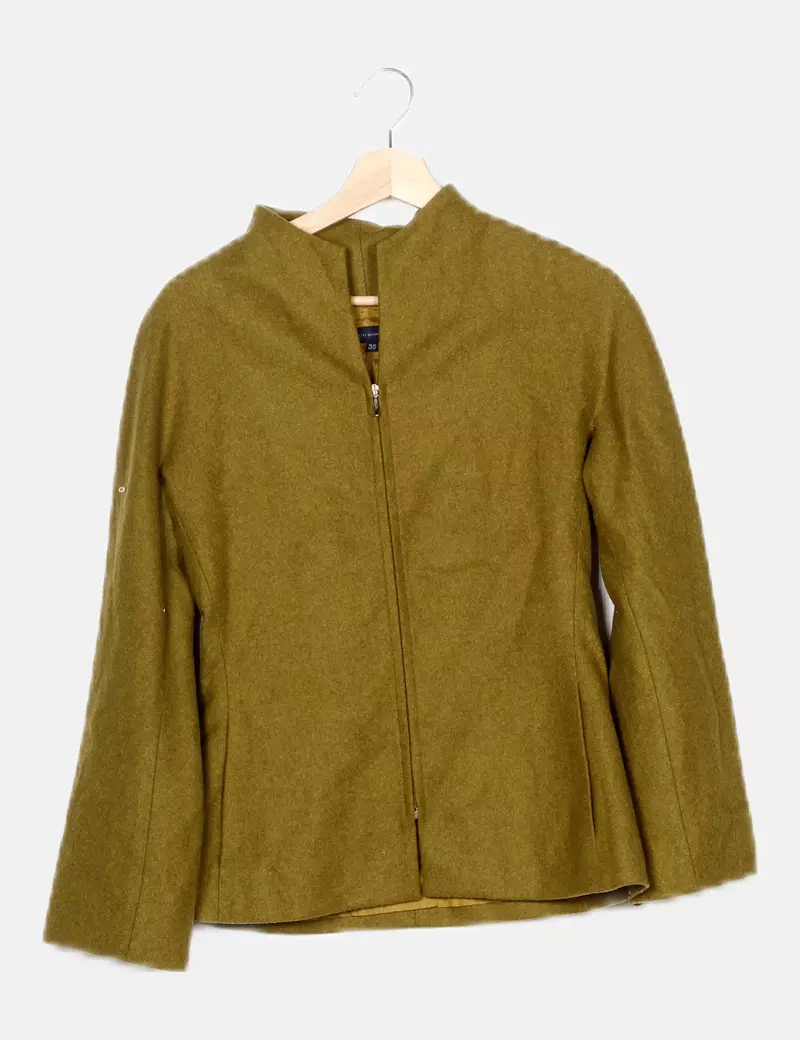 Adolfo Dominguez Conjunto verde chaqueta falda