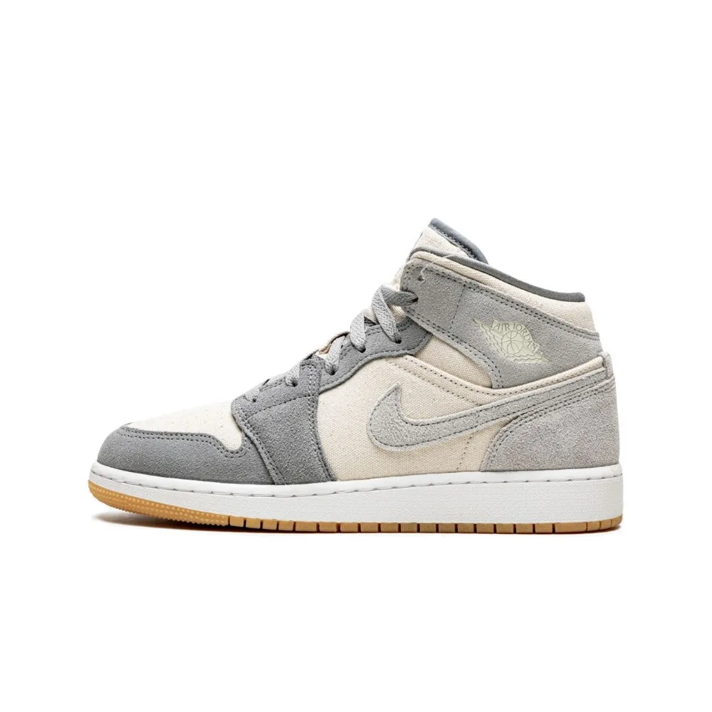 Air Jordan 1 Mid Coconut Milk Particle Grey