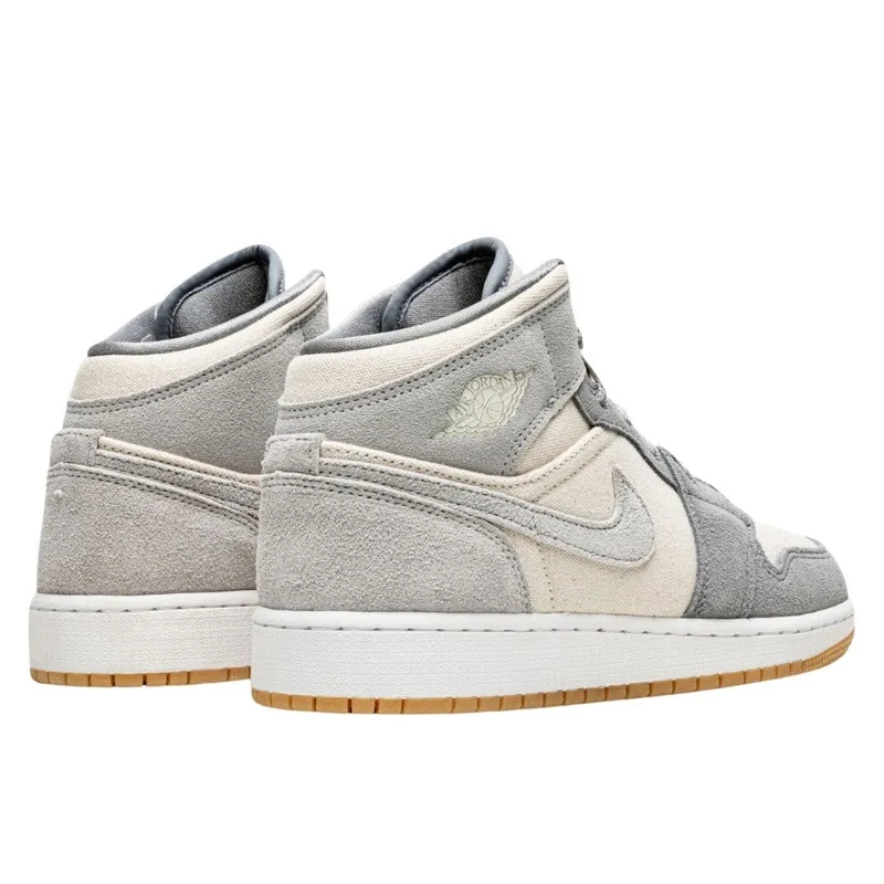 Air Jordan 1 Mid Coconut Milk Particle Grey