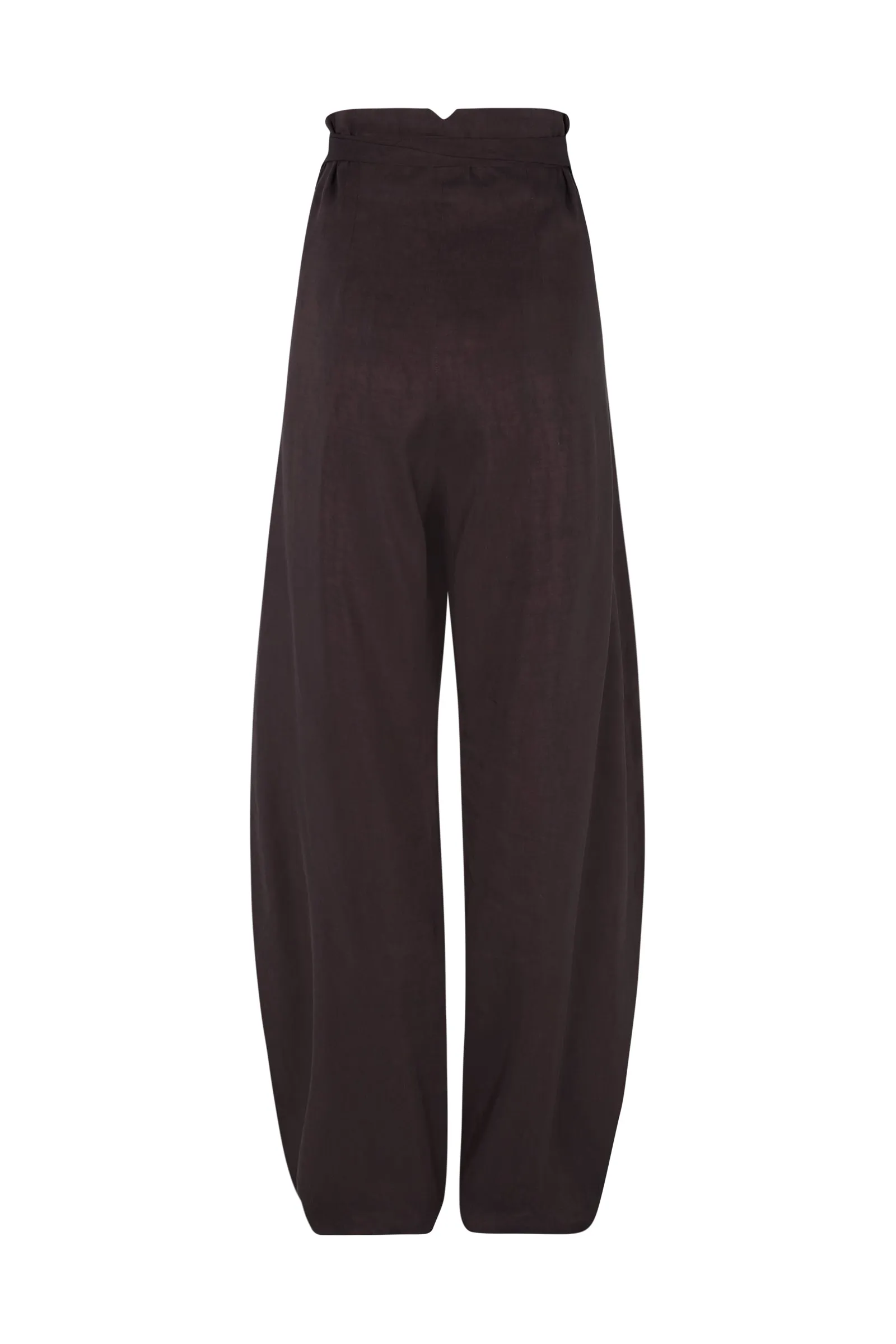 Arco, pants in burgundy linen and cupro