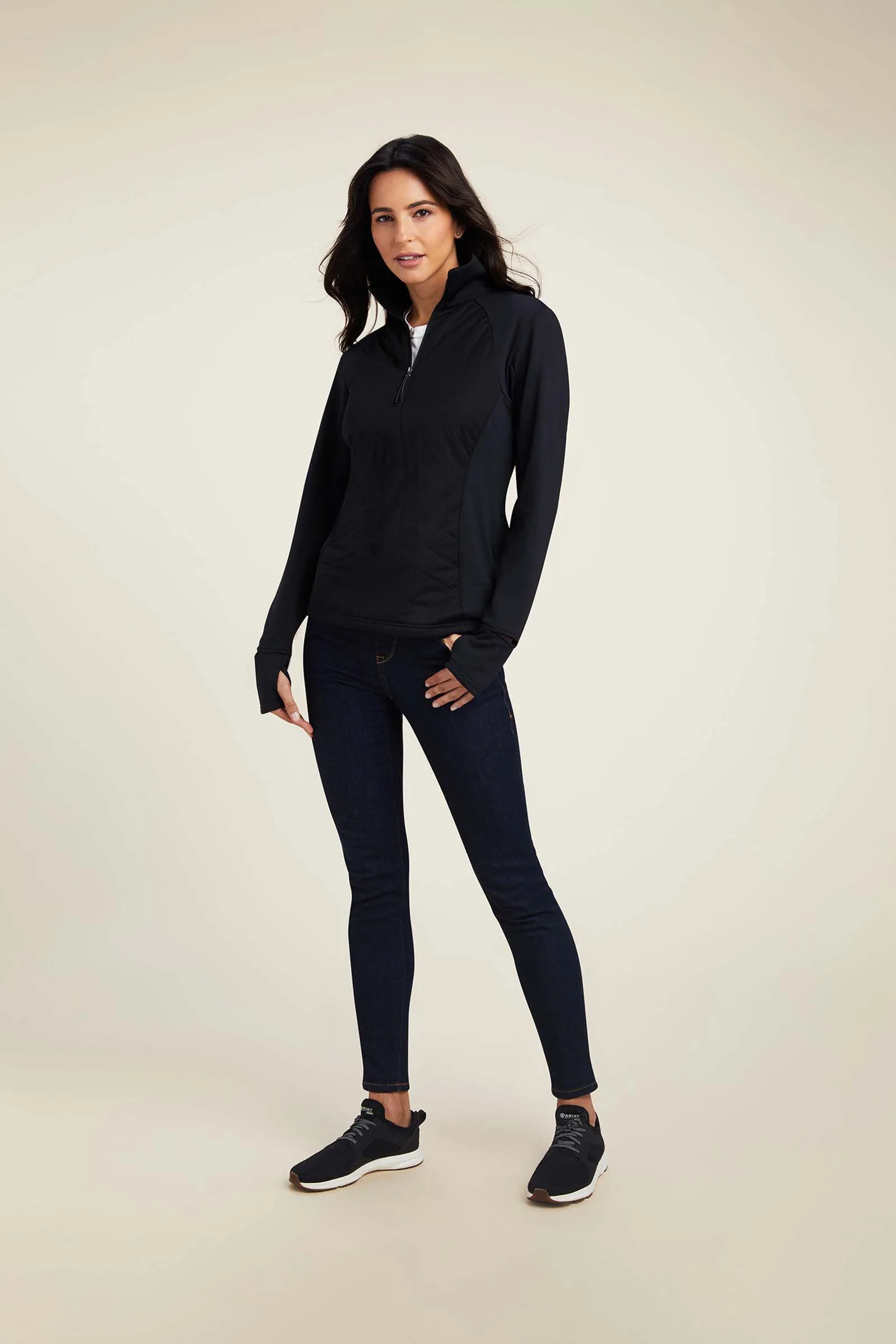 Ariat Suéter con 1/2 Cremallera para Mujer Venture