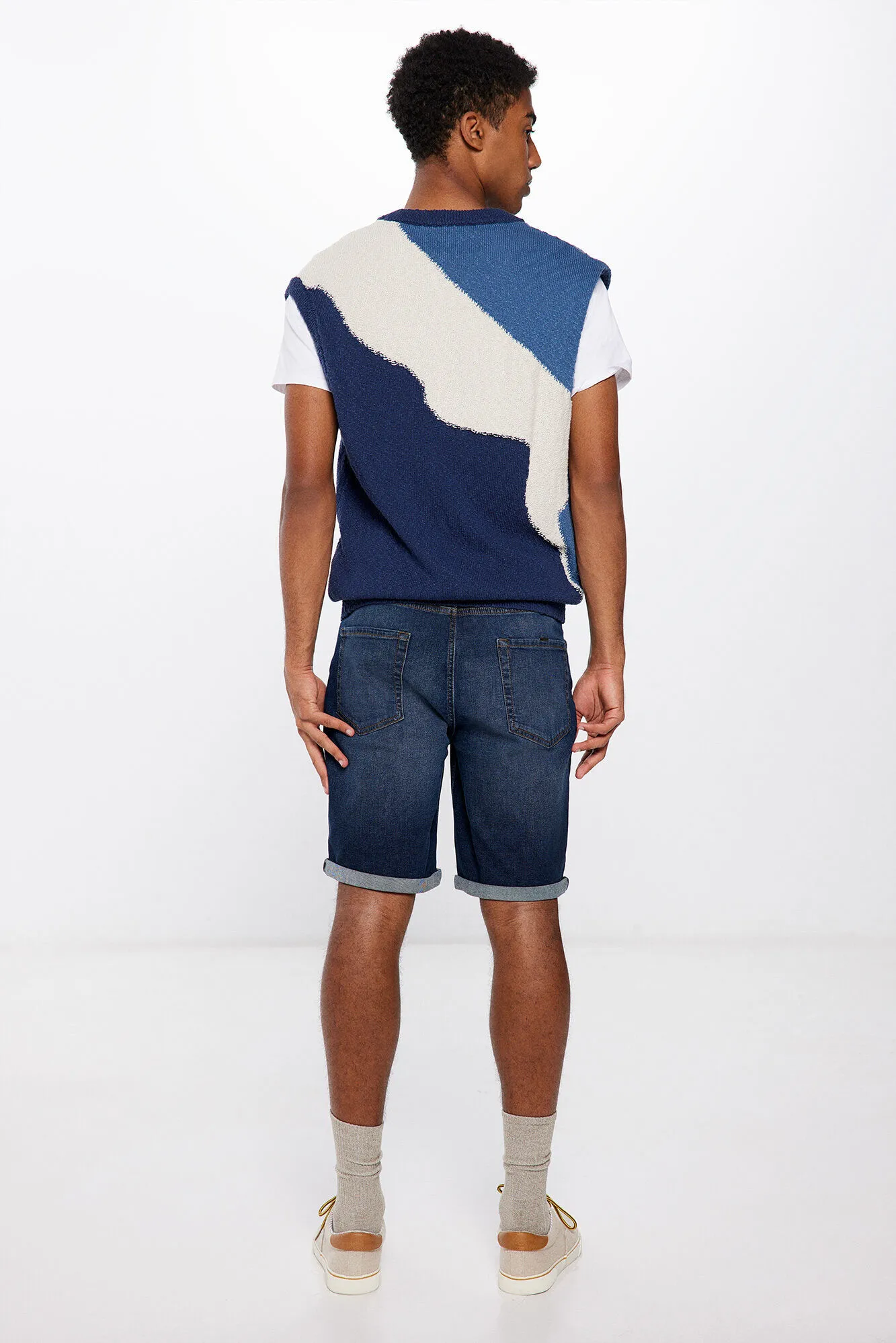 Bermuda denim básica