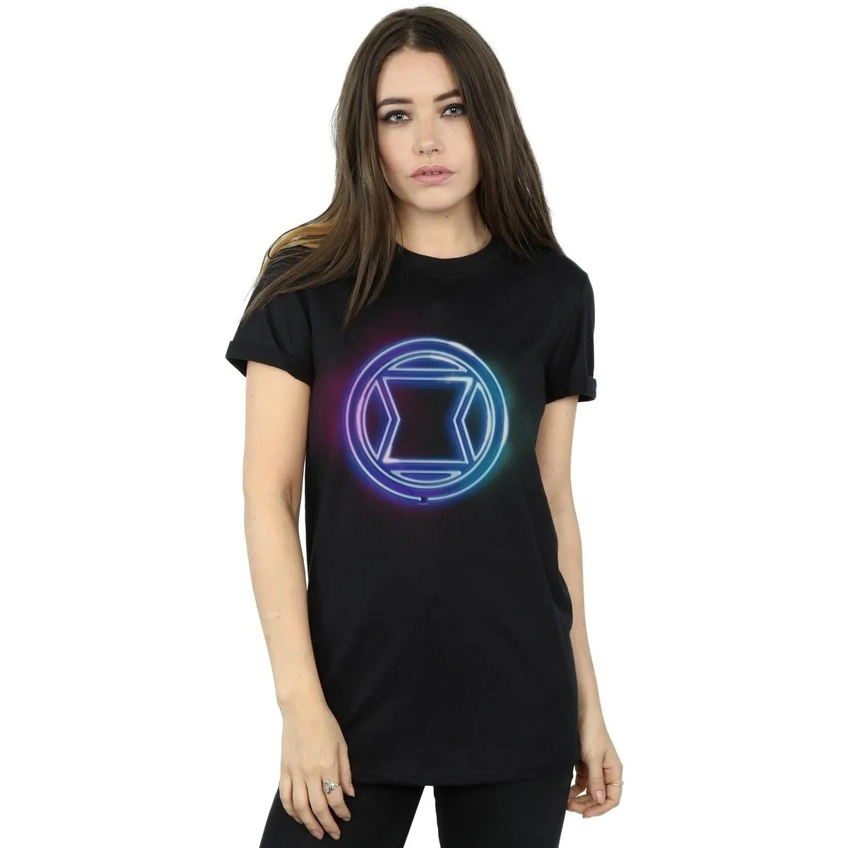 Black Widow Neon Logo