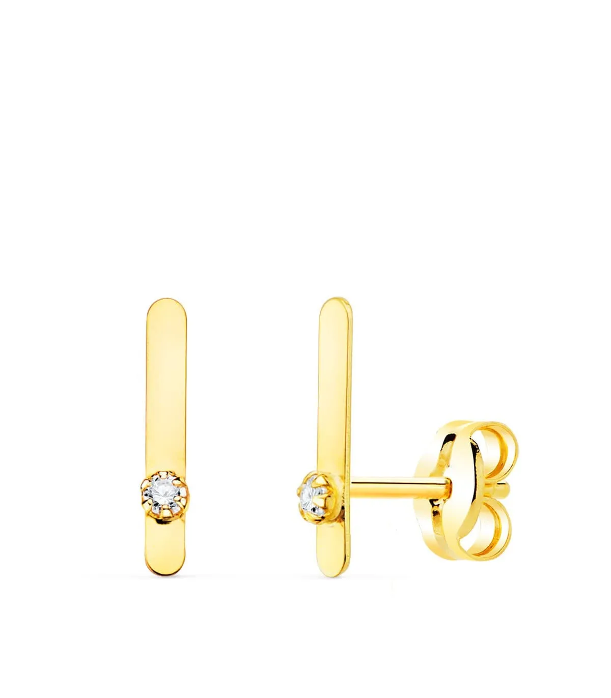 Boucles d'oreilles Petit Barre Or 18K