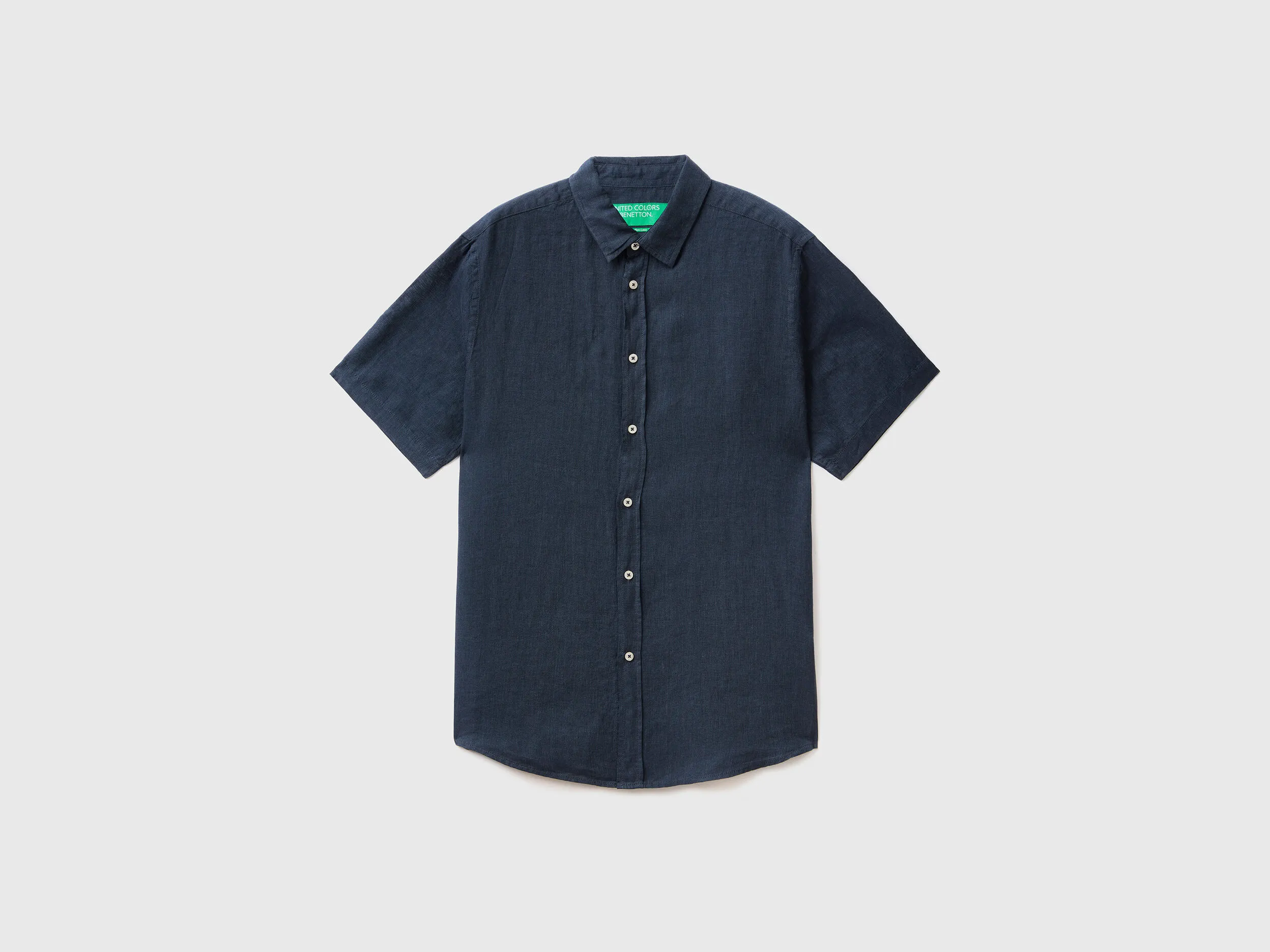 Camisa de manga corta de puro lino