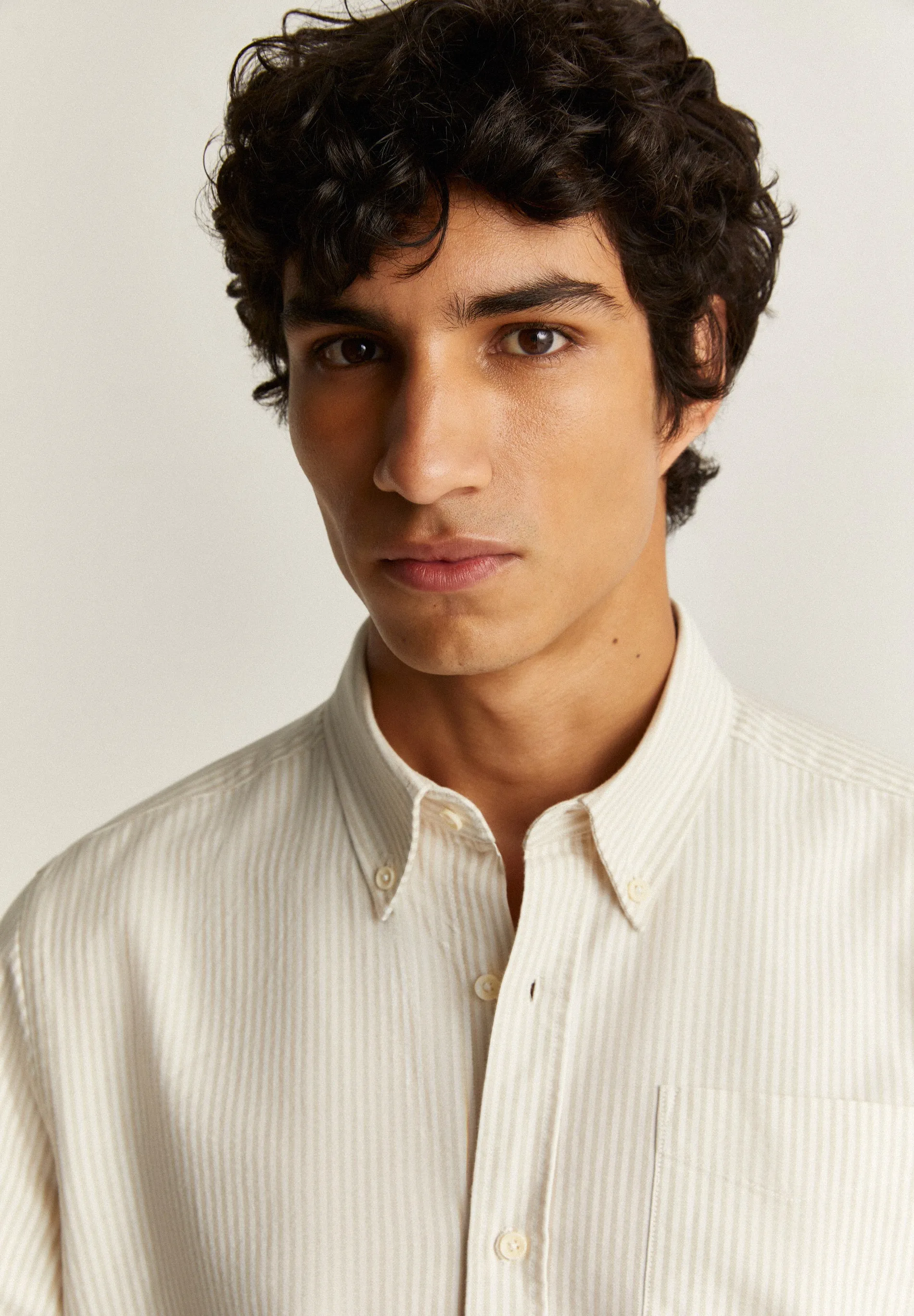 CAMISA MANGA CORTA RAYAS OXFORD