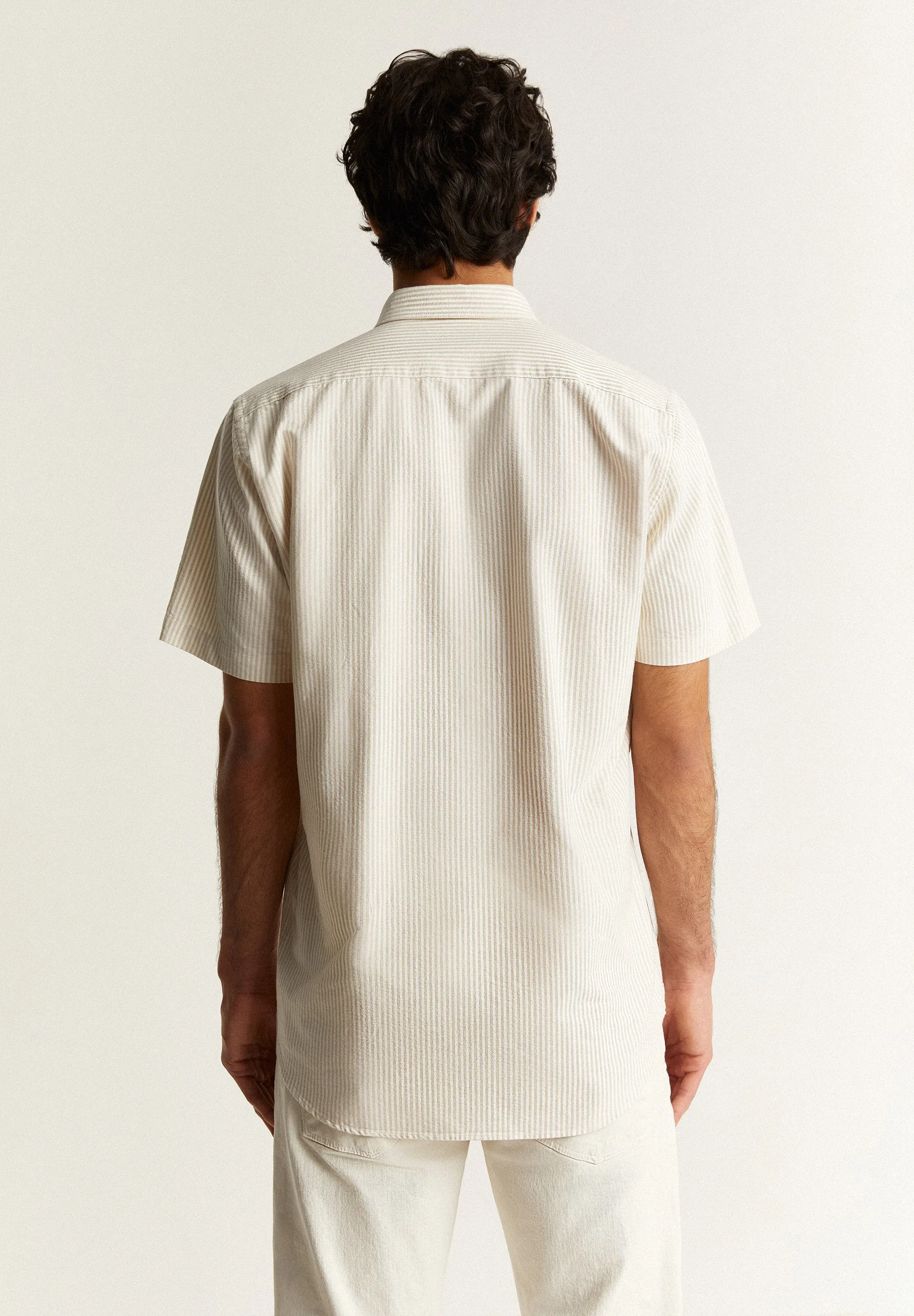CAMISA MANGA CORTA RAYAS OXFORD