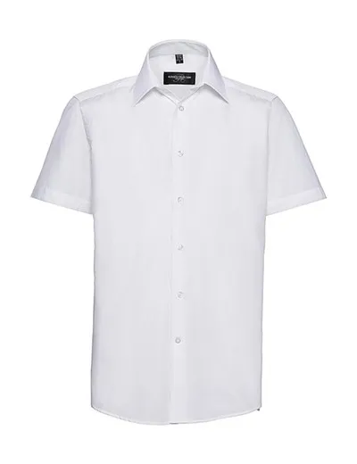 Camisa popelin manga corta hombre
