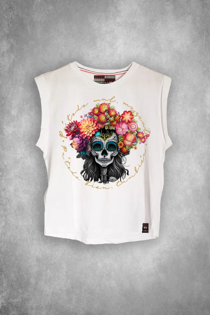 Camiseta de mujer CATRINA blanca