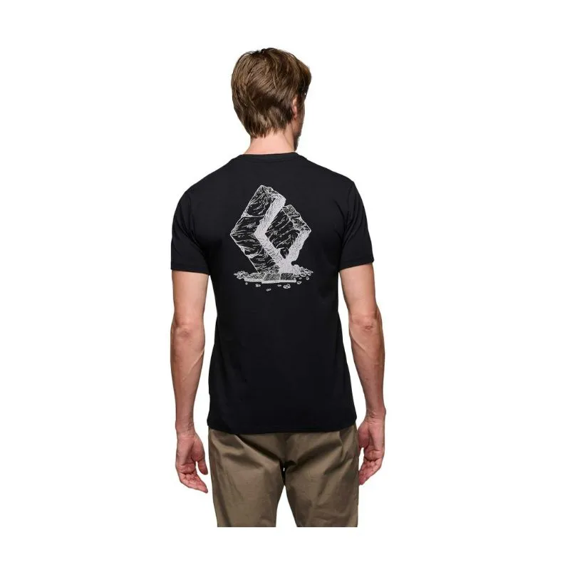 Camiseta escalada Black Diamond Camiseta manga corta Boulder (Negro)