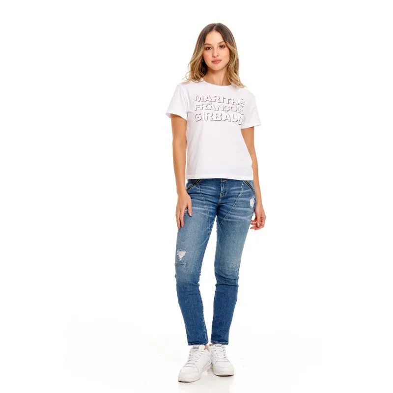 Camiseta Manga Corta Para Mujer Girbaud