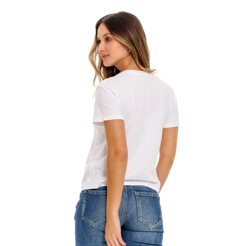 Camiseta Manga Corta Para Mujer Girbaud
