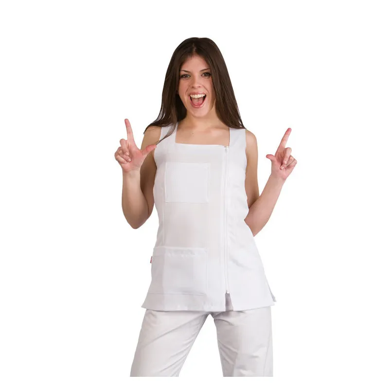 CASACA BáSICA BLANCA CON CREMALLERA  LACLA