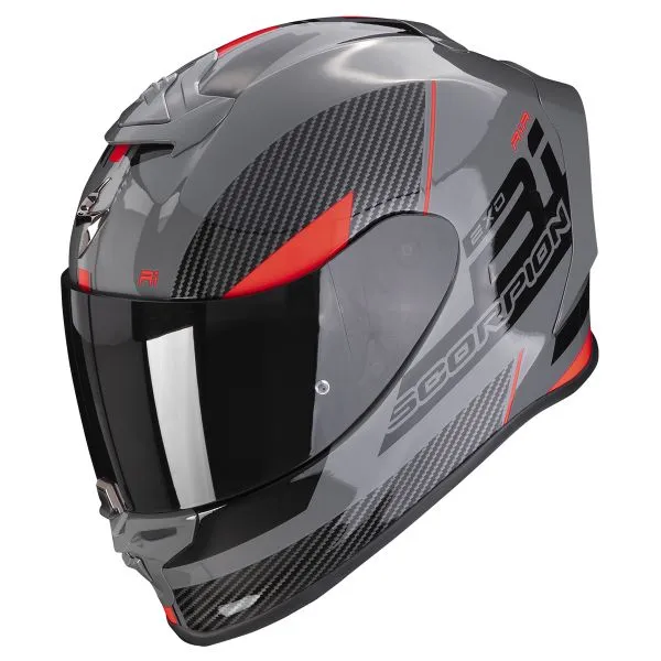 Casco Scorpion Exo R1 Evo Carbon Air Final Grey Black Red 