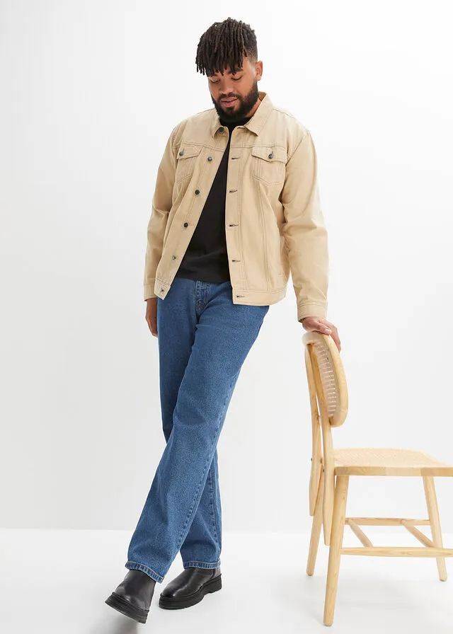 Chaqueta vaquera Beige sarga