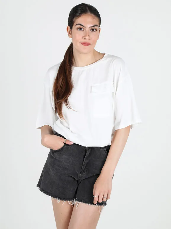 Daystar Camiseta de mujer de algodón con bolsillo.