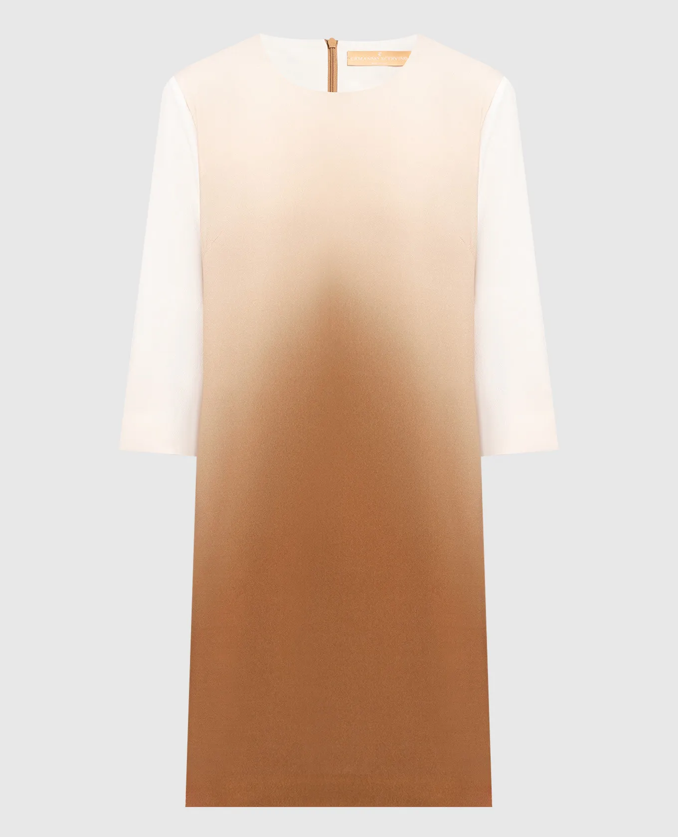 Ermanno Scervino A brown dress with a degraded effect