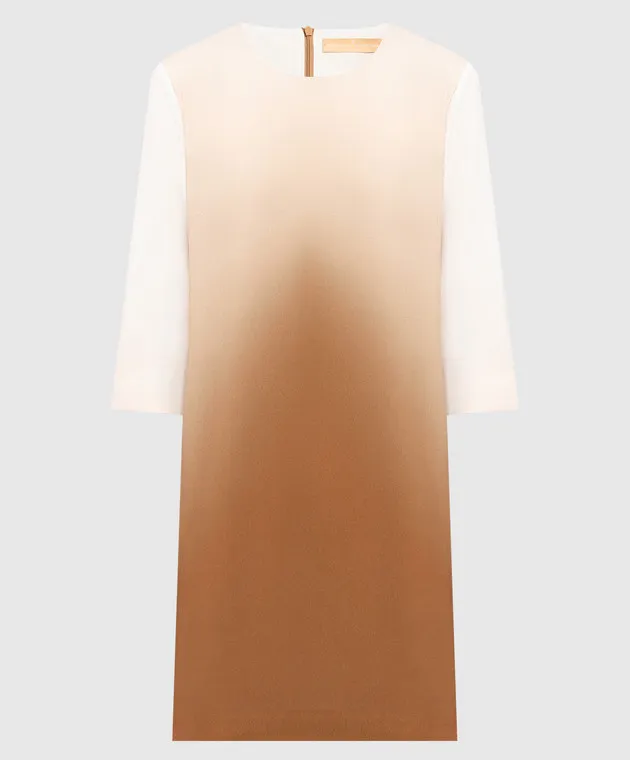 Ermanno Scervino A brown dress with a degraded effect