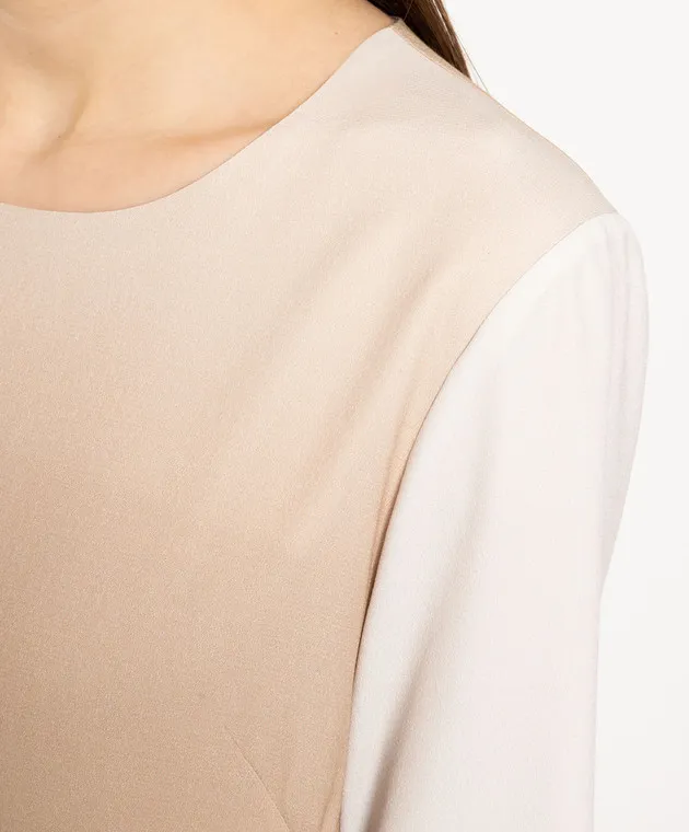 Ermanno Scervino A brown dress with a degraded effect