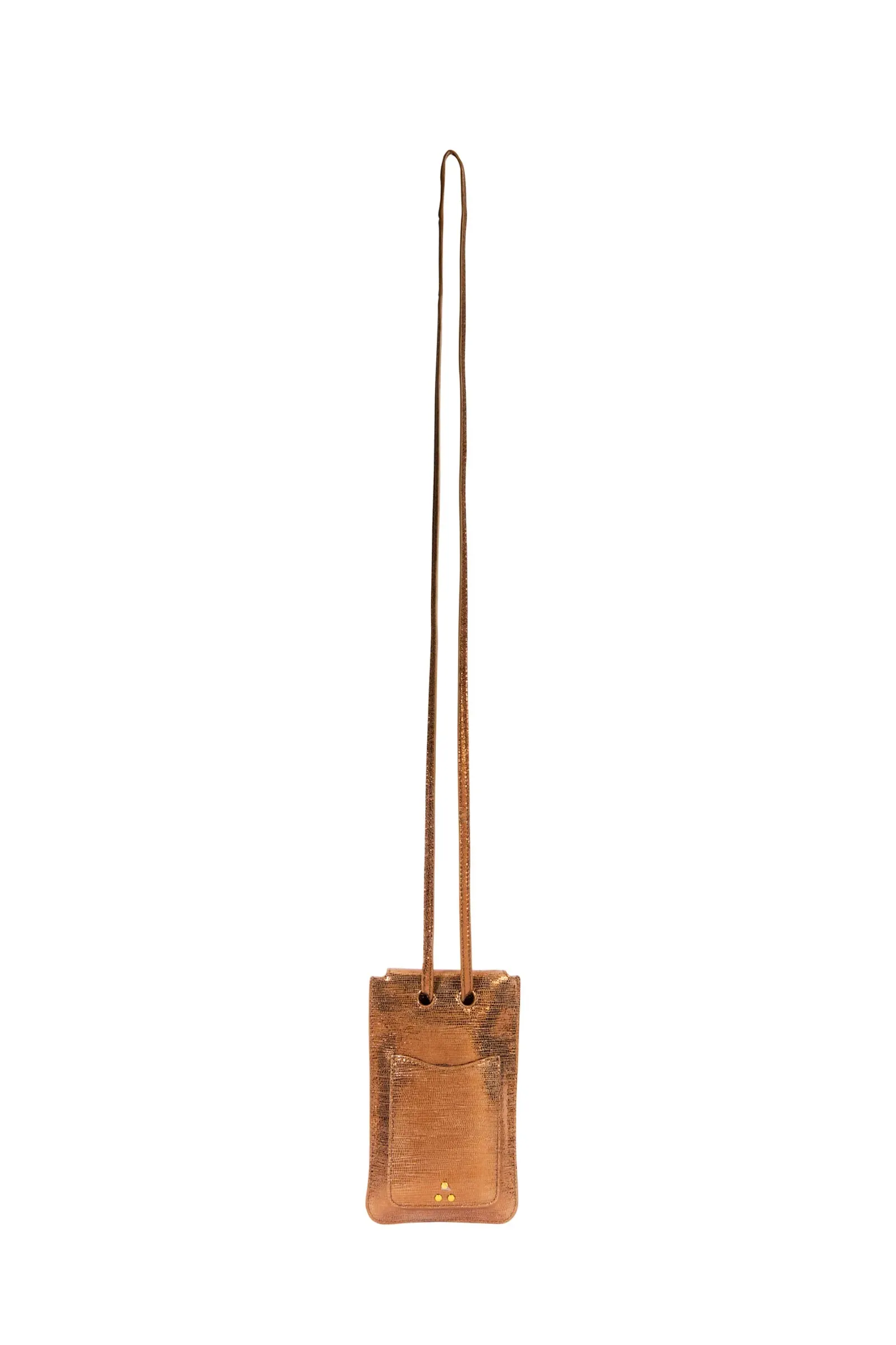 Etui Mobile in Lame Bronze