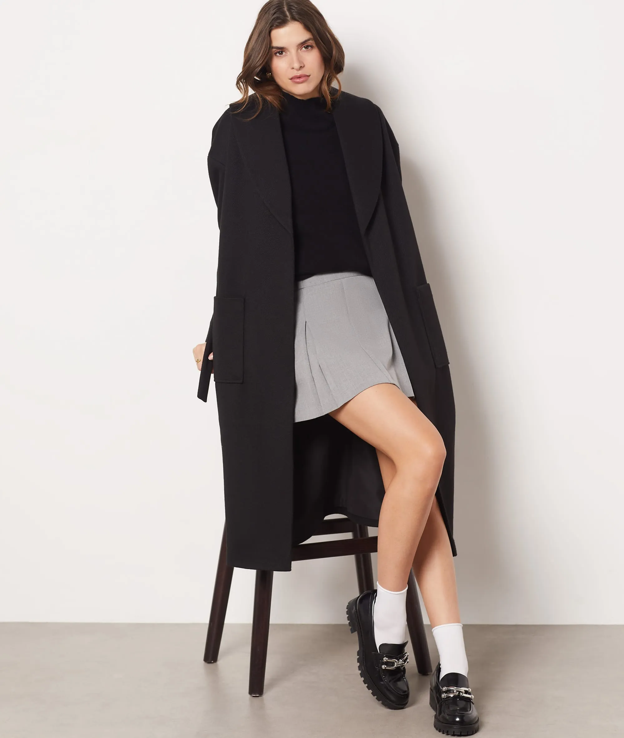 FALDA CORTA EVASé RAYA ANTHRACITE  ETAM