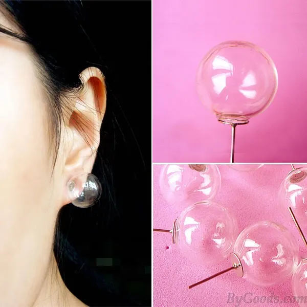 Funny Hand Made Personality Glass Bubble Ear Stud/Stud Earring