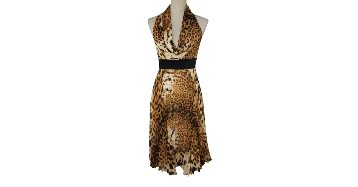 Gianfranco Ferré Vestido Estampado de leopardo 