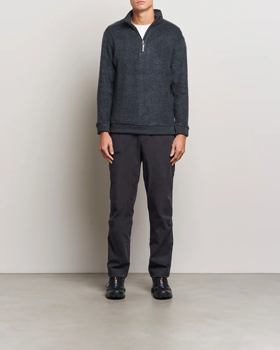 Houdini Alto Wool/Tencel Half Zip True Black