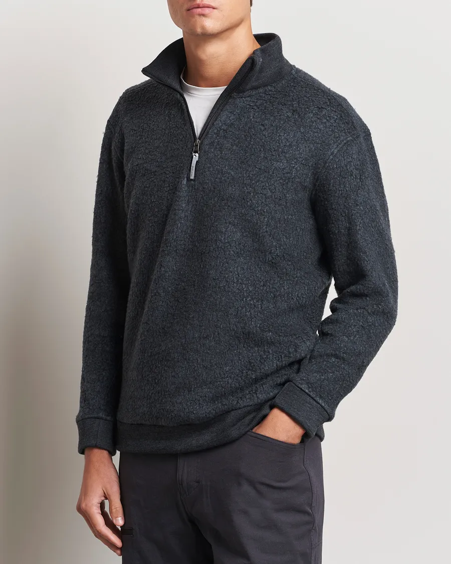 Houdini Alto Wool/Tencel Half Zip True Black