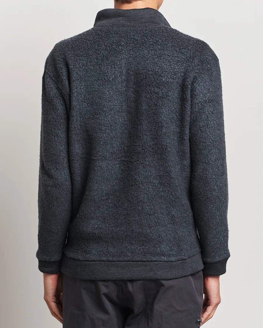 Houdini Alto Wool/Tencel Half Zip True Black
