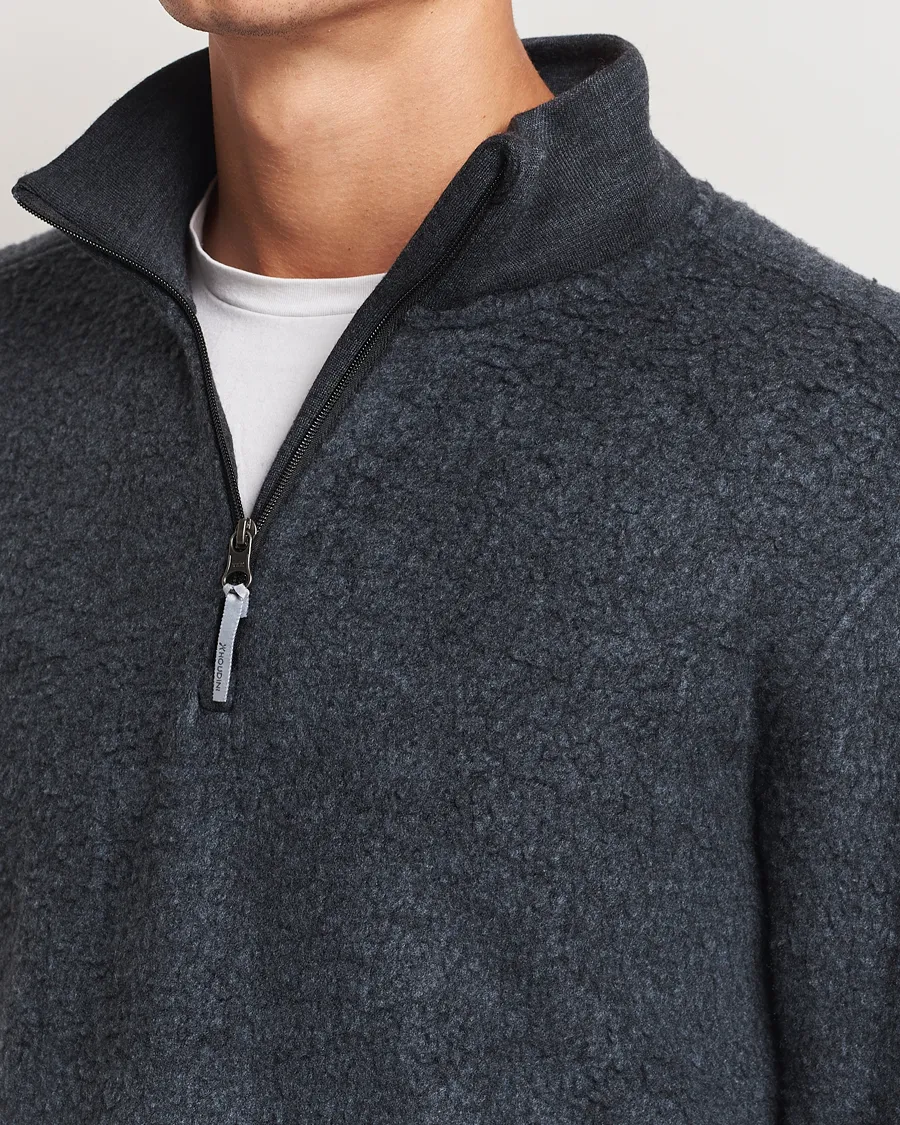 Houdini Alto Wool/Tencel Half Zip True Black