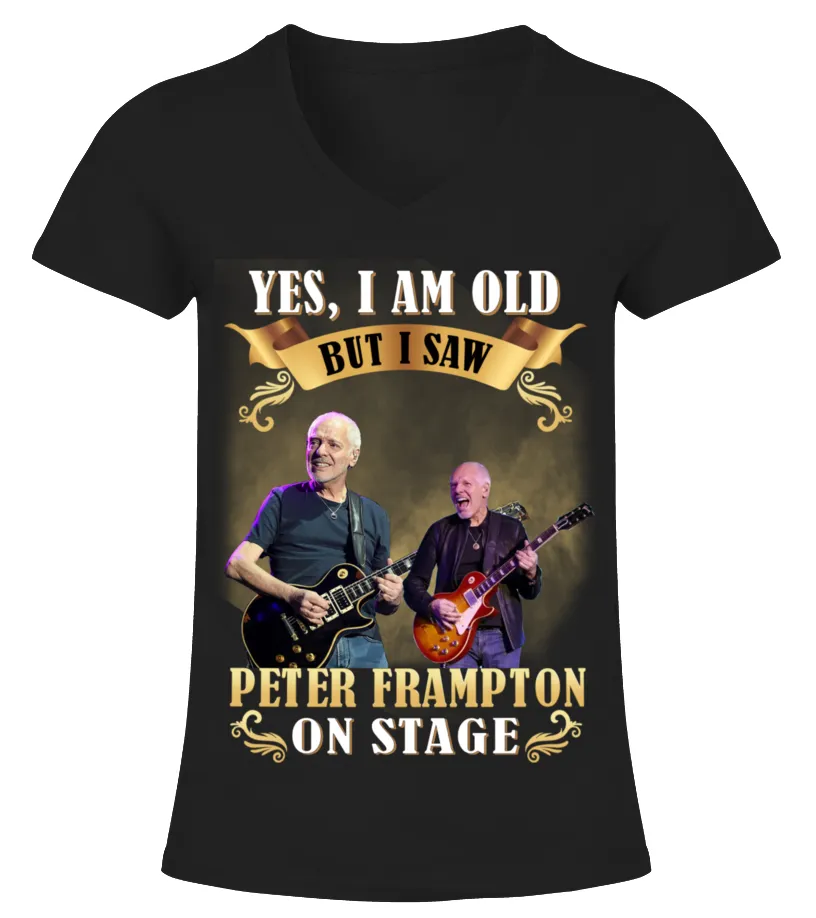 I SAW PETER FRAMPTON ON STAGE Camiseta cuello pico Mujer