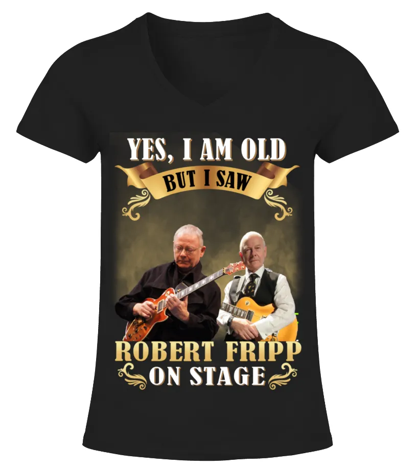 I SAW ROBERT FRIPP ON STAGE Camiseta cuello pico Mujer