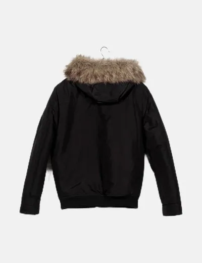 Jack & Jones Parka negro pelo