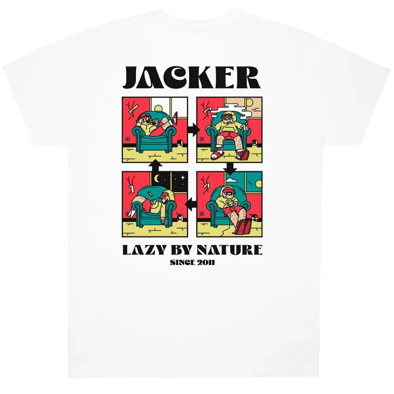 JACKER LAZY TEESHIRT BLACK  WHITE  BROWN