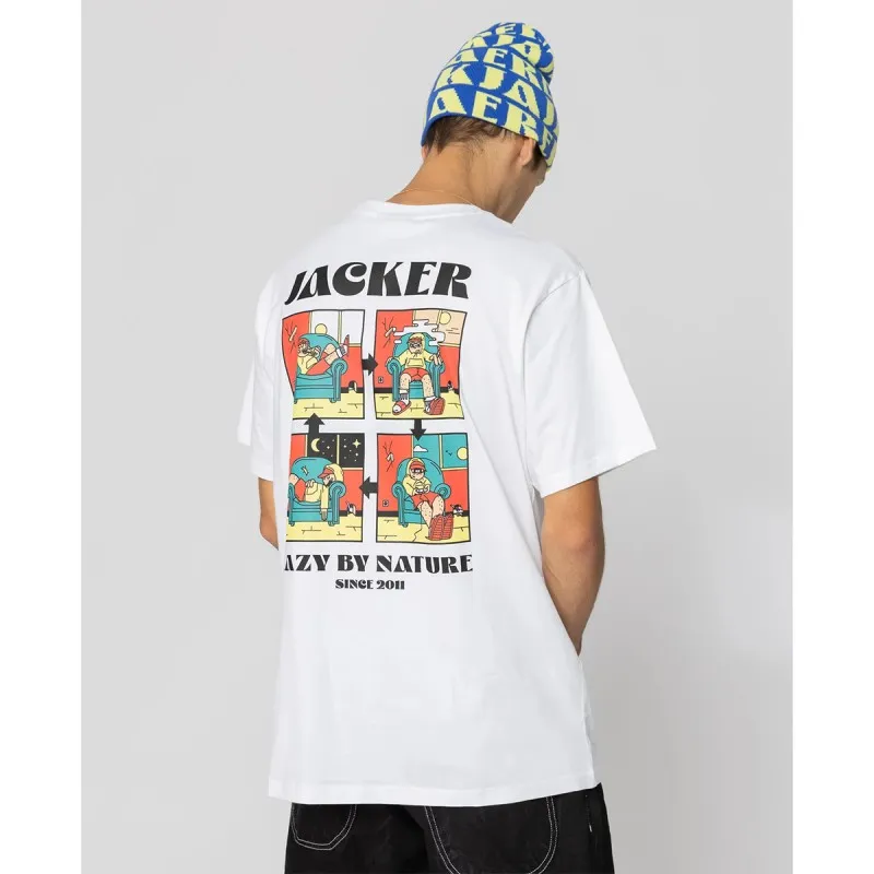 JACKER LAZY TEESHIRT BLACK  WHITE  BROWN