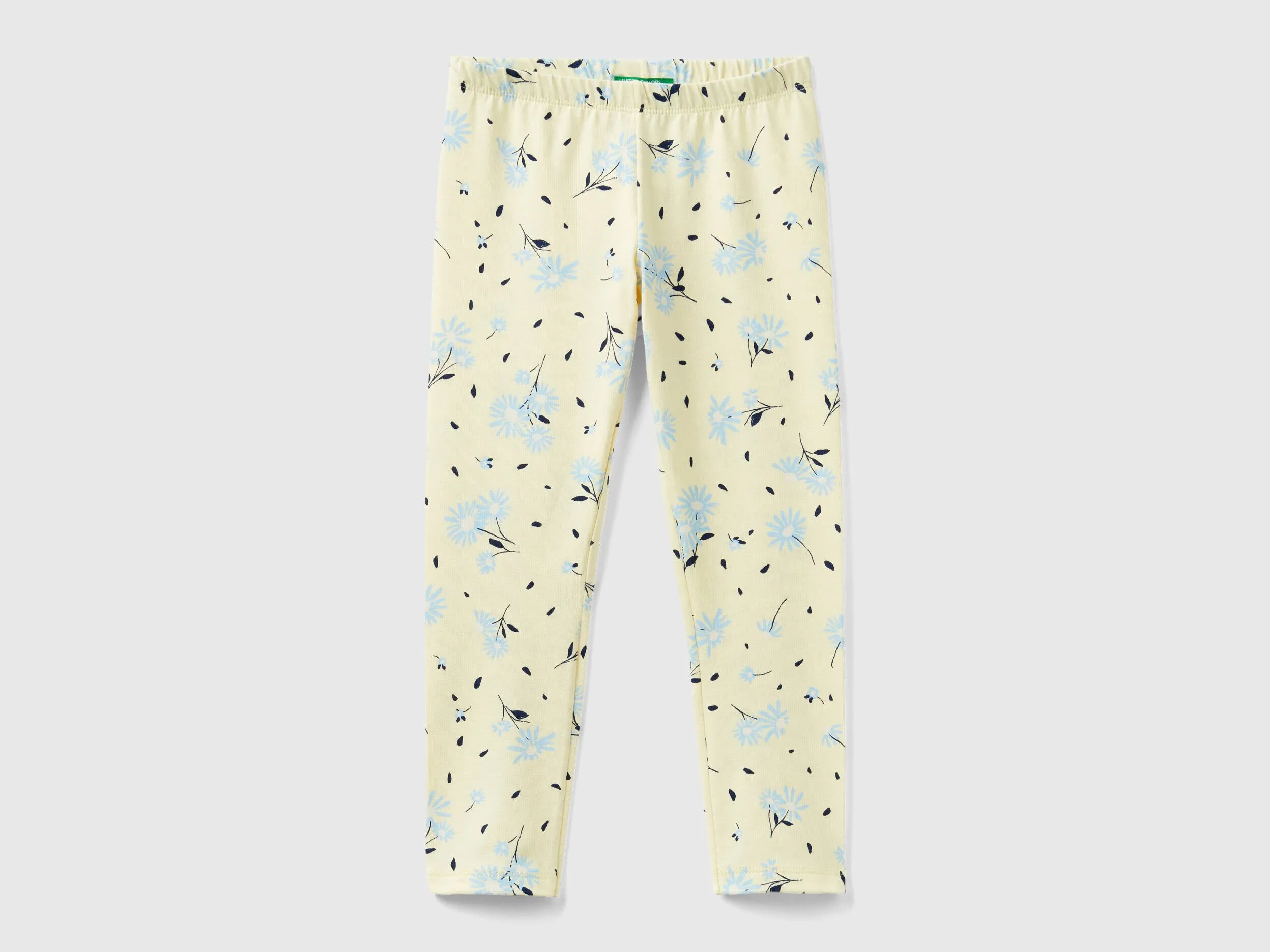 Leggings vainilla con estampado floral