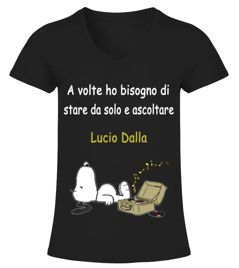 LUCIO DALLA 19432012 CAMISETA CUELLO PICO MUJER