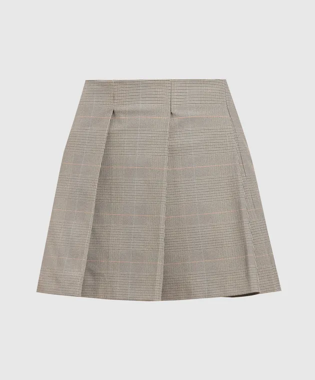 Max Mara Sportmax Brown checked mini skirt