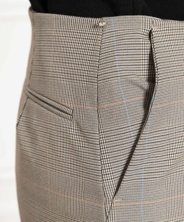 Max Mara Sportmax Brown checked mini skirt