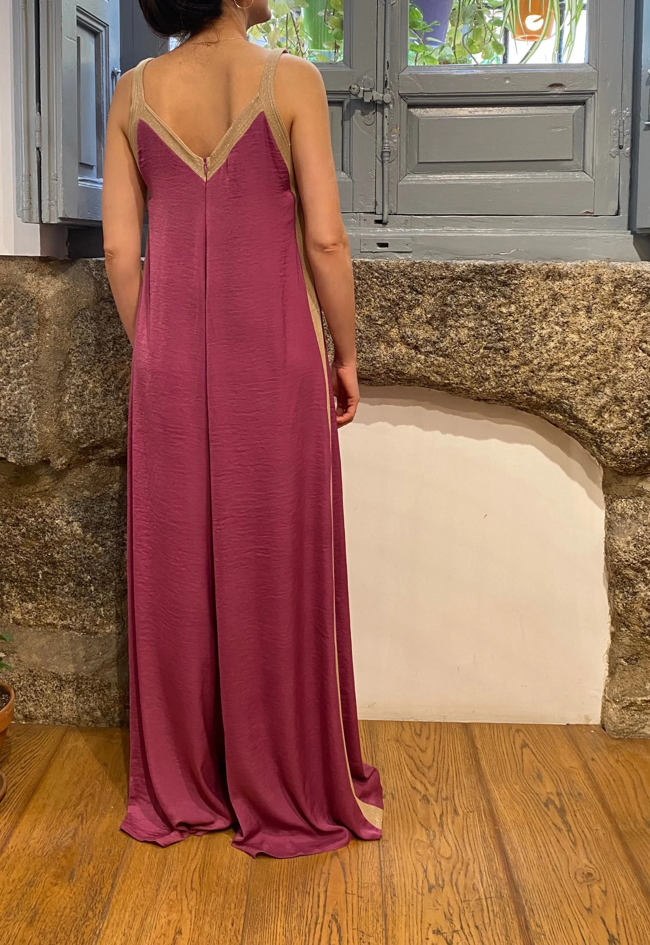 MONO SATIN LUREX BUGANVILLA