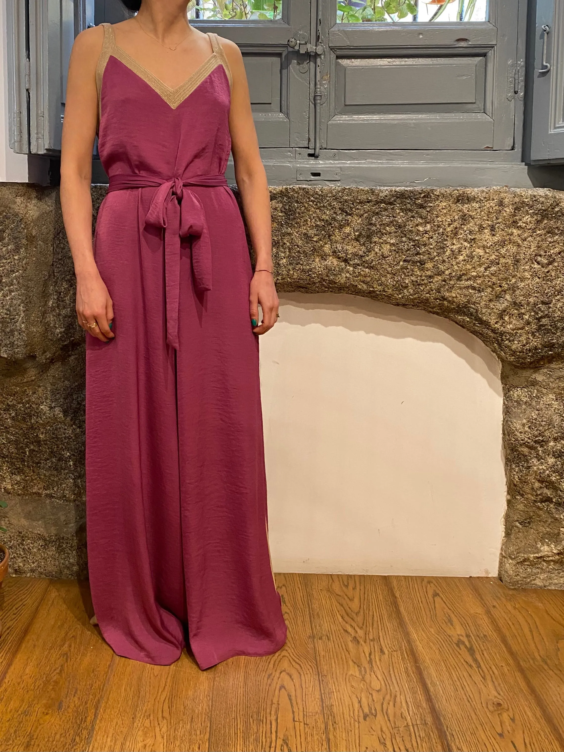MONO SATIN LUREX BUGANVILLA