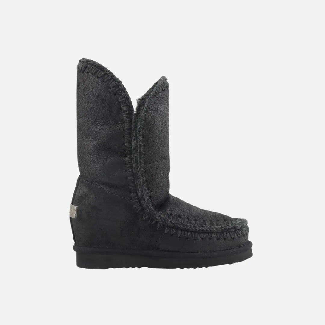 Mou Eskimo Inner Wedge Tall Cracked Black/Grey