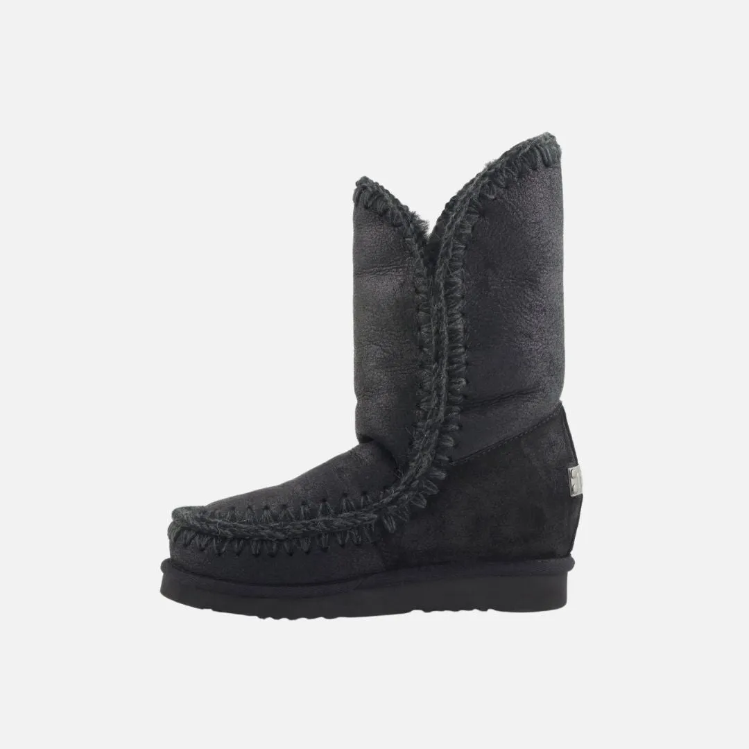 Mou Eskimo Inner Wedge Tall Cracked Black/Grey