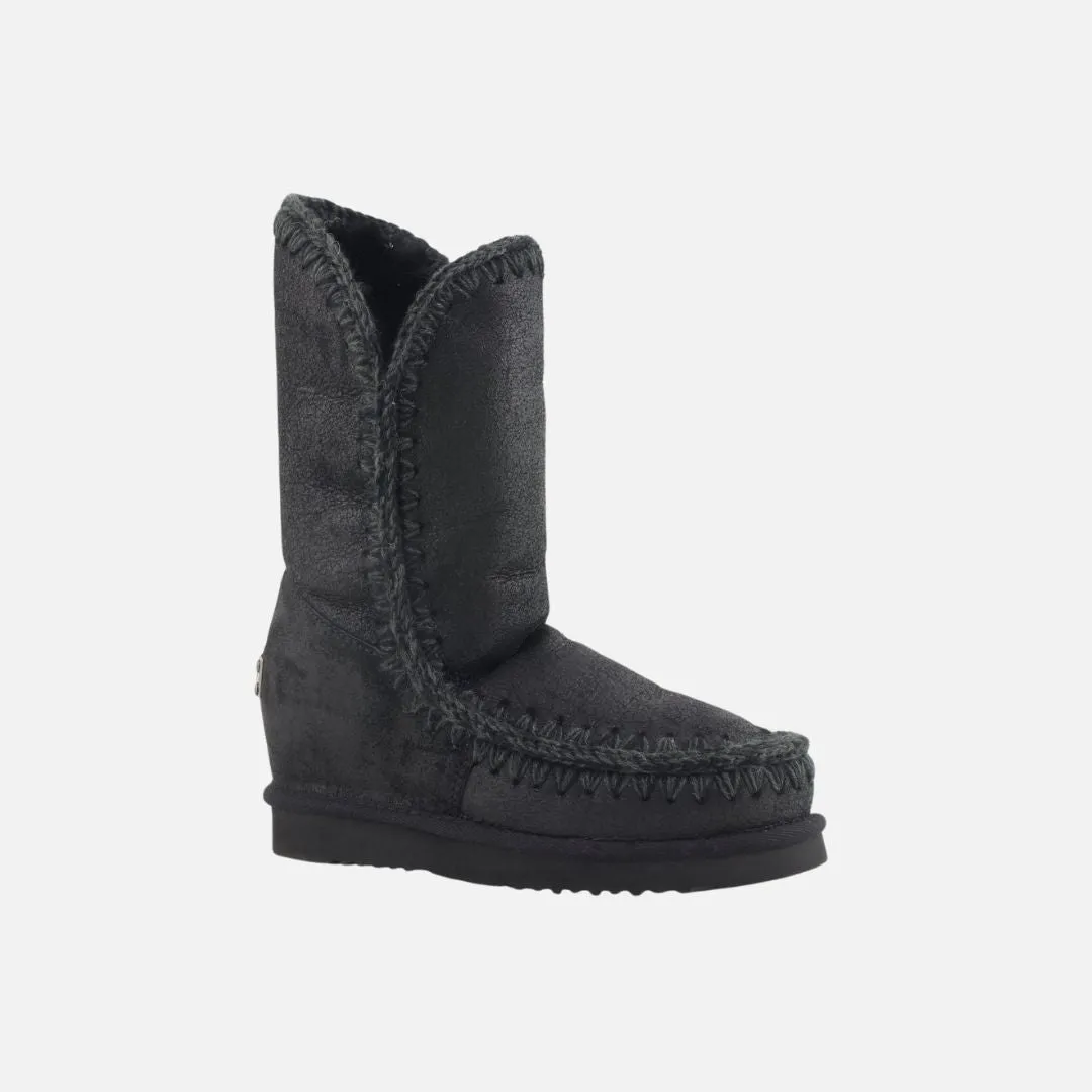 Mou Eskimo Inner Wedge Tall Cracked Black/Grey