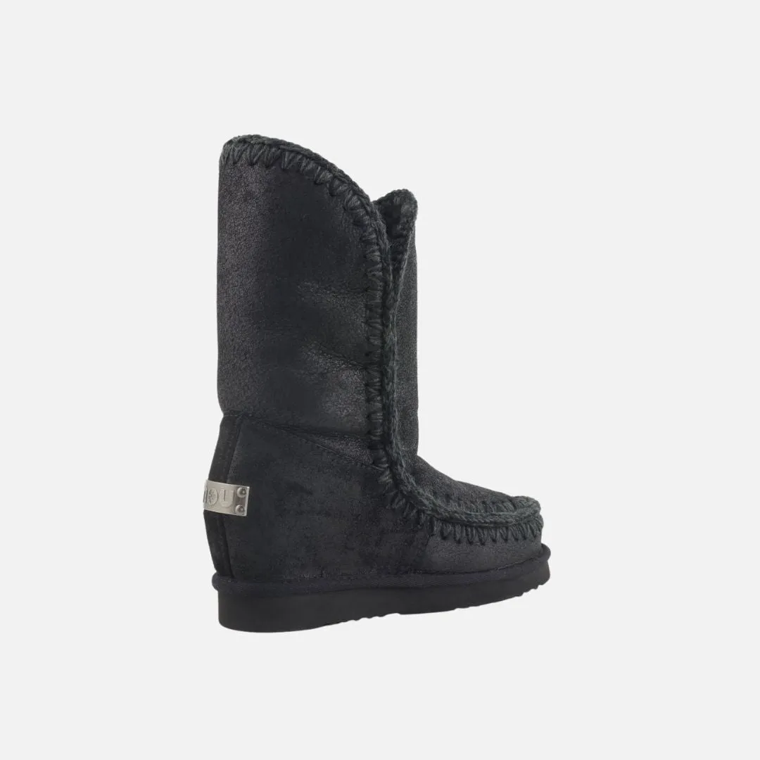 Mou Eskimo Inner Wedge Tall Cracked Black/Grey