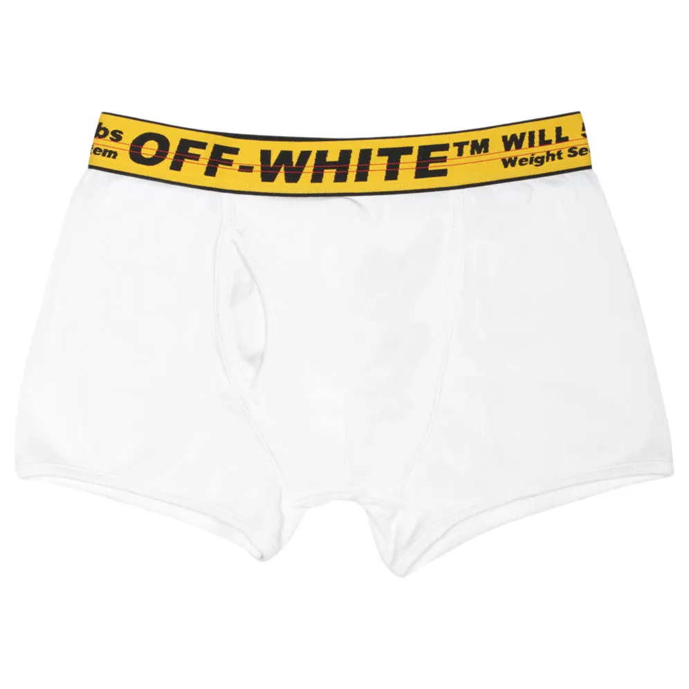 OFFWHITE THREE PACK STRETCH COTTON BOXER BRIEFS (SS19) WHITE/YELLOW/BLACK