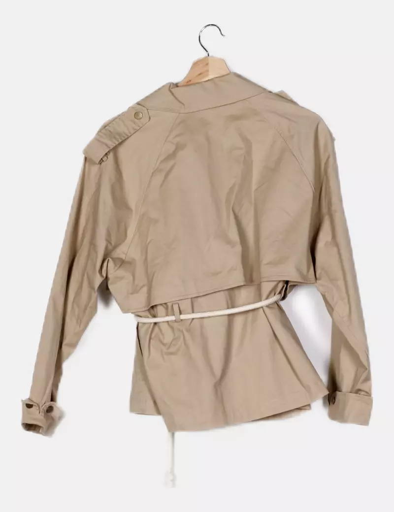 O.p.d.v Trench crop beige