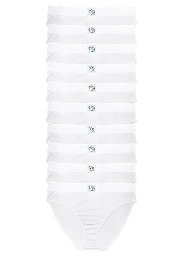 Pack de 10 bragas Blanco